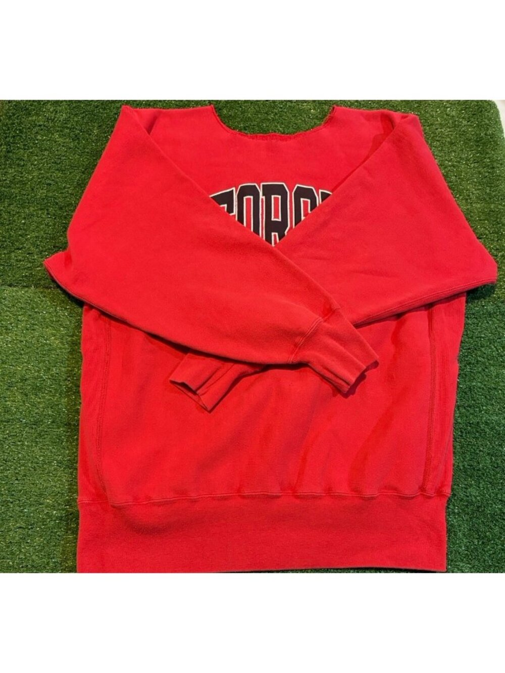 Vintage Georgia Bulldogs sweatshirt mens XL red black champion reverse weave 90s - Picture 6 of 12